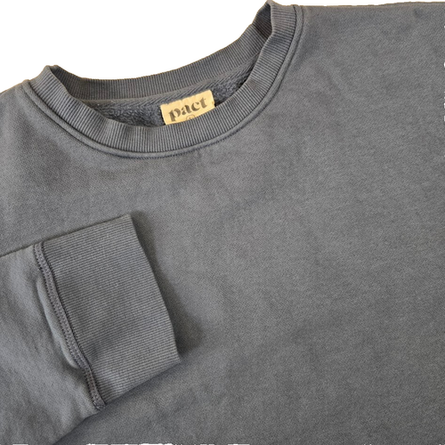 Pact Organic 100% Baumwolle Rundhals Sweatshirt Damen Größe L Blau
