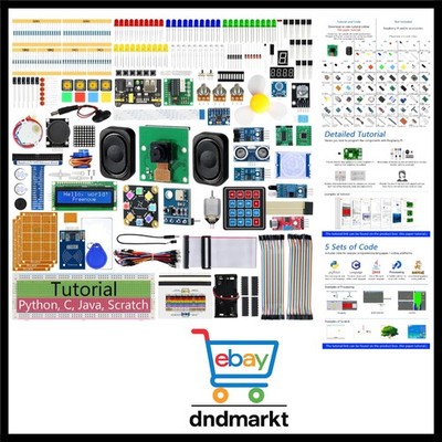 Komplettes Starter Kit für Raspberry Pi 5 4 B 3 B+ 500 Zero 2 W, 1170-Seiten-...