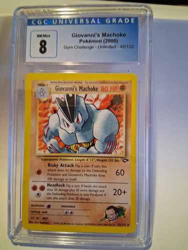 Giovanni's Machoke (Unlimited) graded CGC 8 for sale on eBay