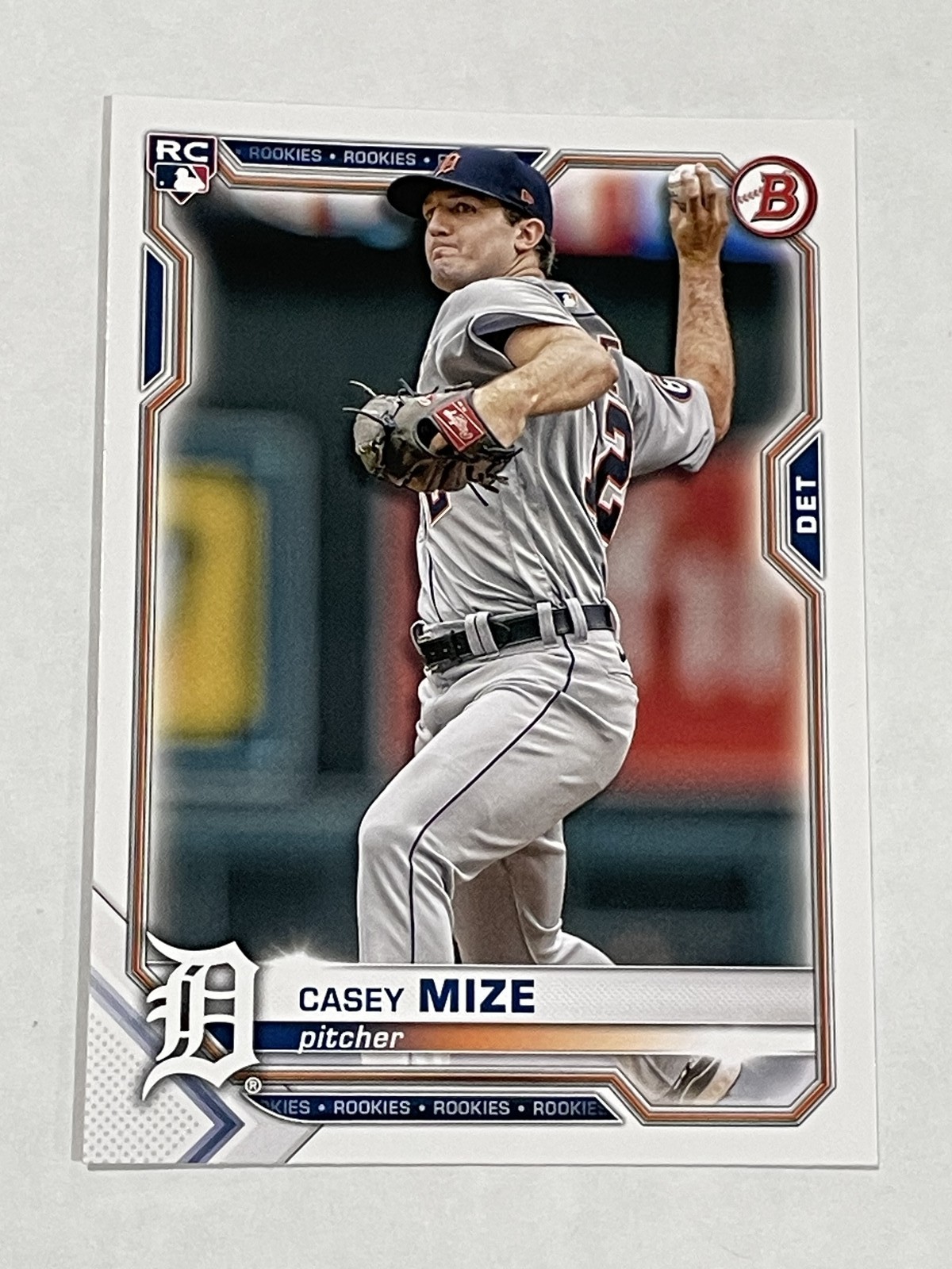 2021 Bowman Baseball #31 - Casey Mize RC - Detroit Tigers