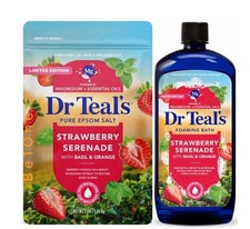 Dr Teal's LIMITED EDITION Strawberry Serenade Epsom Salt Soak Foaming Bath