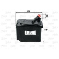 1X Kraftstofffilter Valeo 587501 Passend FüR BMW CitroËN Fiat Ford Mazda Mini