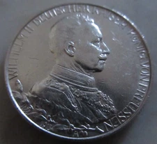 MDS GERMAN EMPIRE TWO 2 MARK 1913 A "WILHELM II.", SILVER #