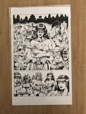 FemForce #179—Blue Bulleteer Splash Page—Original Ink/Art —Heroines & Villains