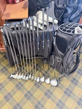 TaylorMade Qi35 Driver 3 & 5 Wood, Hybrid, Iron Set Spider X MG4 56* Wedge & Bag