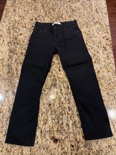 Levi Strauss Boys Black 502 Regular Taper Jeans Size 10 Husky