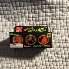 Nee Doh Teenie Jack-Glow Lanterns Glow-in-the-Dark Squish Toy 3 Pack