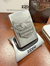 GENUINE Zippo Lighter HARLEY DAVIDSON EAGLE EMBLEM Street Chrome 2005 NEW IN TIN