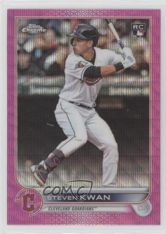 2022 Topps Chrome Update Pink Wave Refractor Steven Kwan #USC85 0l44