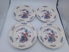 4 x Wedgwood Potpourri Williamsburg Floral Salad Plates 8 1/4" Very good cond