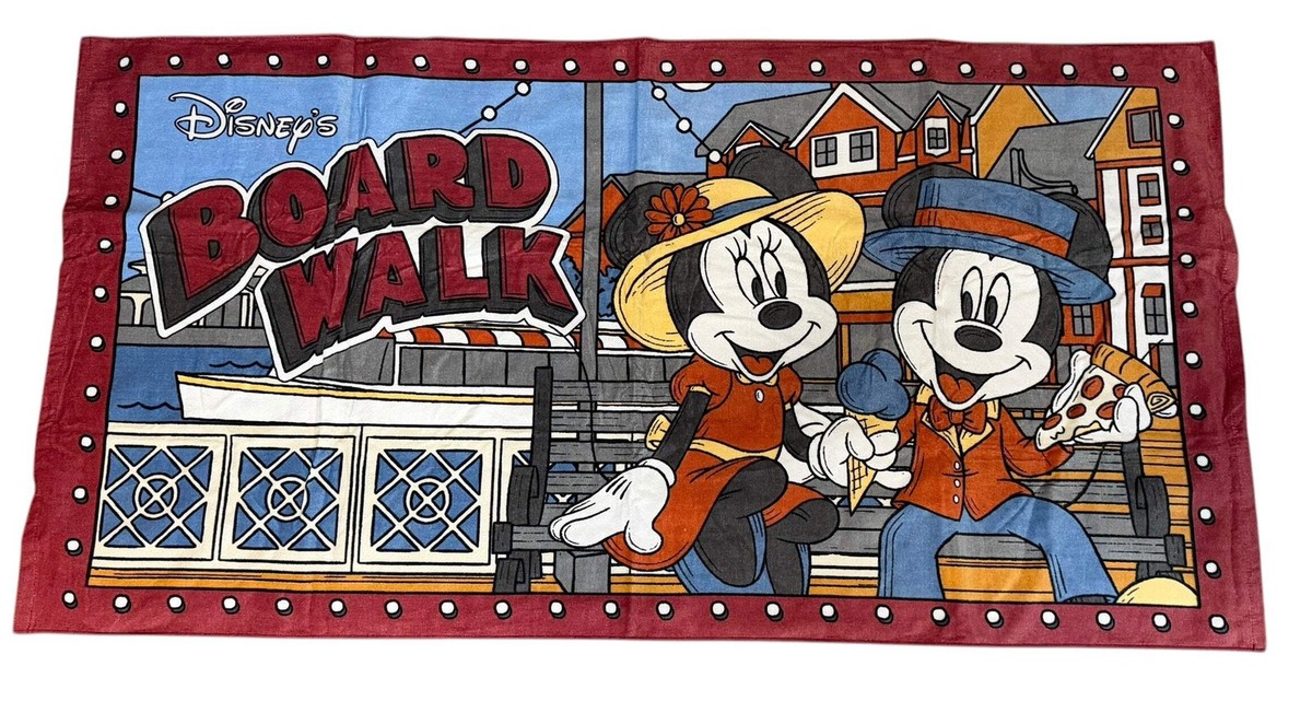 Disney Boardwalk Resort Mickey Minnie Beach Towel | eBay