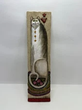 Vintage E. Smithson Hand Painted Cat Wall Plaque Folk Art Ceramic 11" *Free Ship