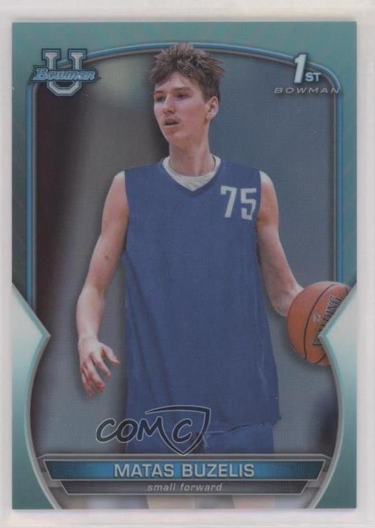 2022-23 Bowman U Chrome Aqua Refractor 79/299 Matas Buzelis #84 m5i