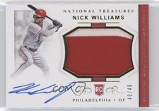 2018 Panini National Treasures Gold 40/49 Nick Williams #36 Auto 0j6