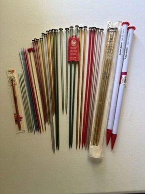 Mixed Lot Knitting Needles & Crochet Metal & Plastic Sizes 2-19  37 Pieces