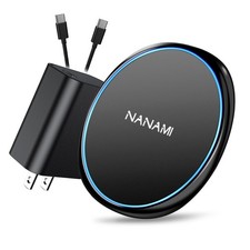 Fast Wireless Charger, 7.5W Qi Certified Charging Pad with PD3.0 Adapter USB ...