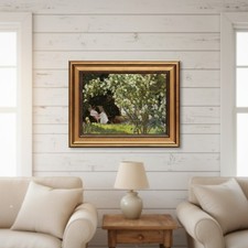 Beautiful Gold Framed 8x10 Vintage Floral Wall Art   Ideal Gift  Home Accent
