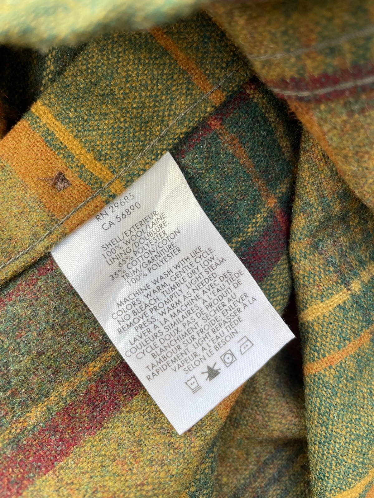 Pendleton Trail Button Up Shirt Plaid Virgin Wool… - image 17