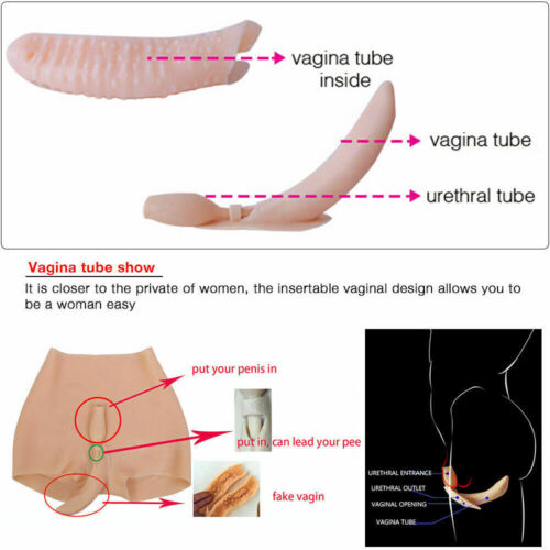 Anzi Crossdresser Silicone Panties Fake Vagina Thicken Hip Panty for Transgender - Picture 9 of 12