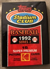 1992 Topps Stadium Club Pack Greg Myers Blue Jays (Top) Ced Landrum Cubs (Back)