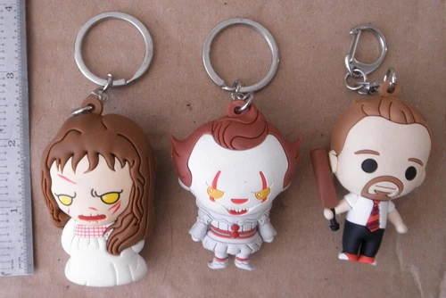 Monogram 3D Figural Horror Exorcist Regan, Pennywise & Shaun Dead Keychains