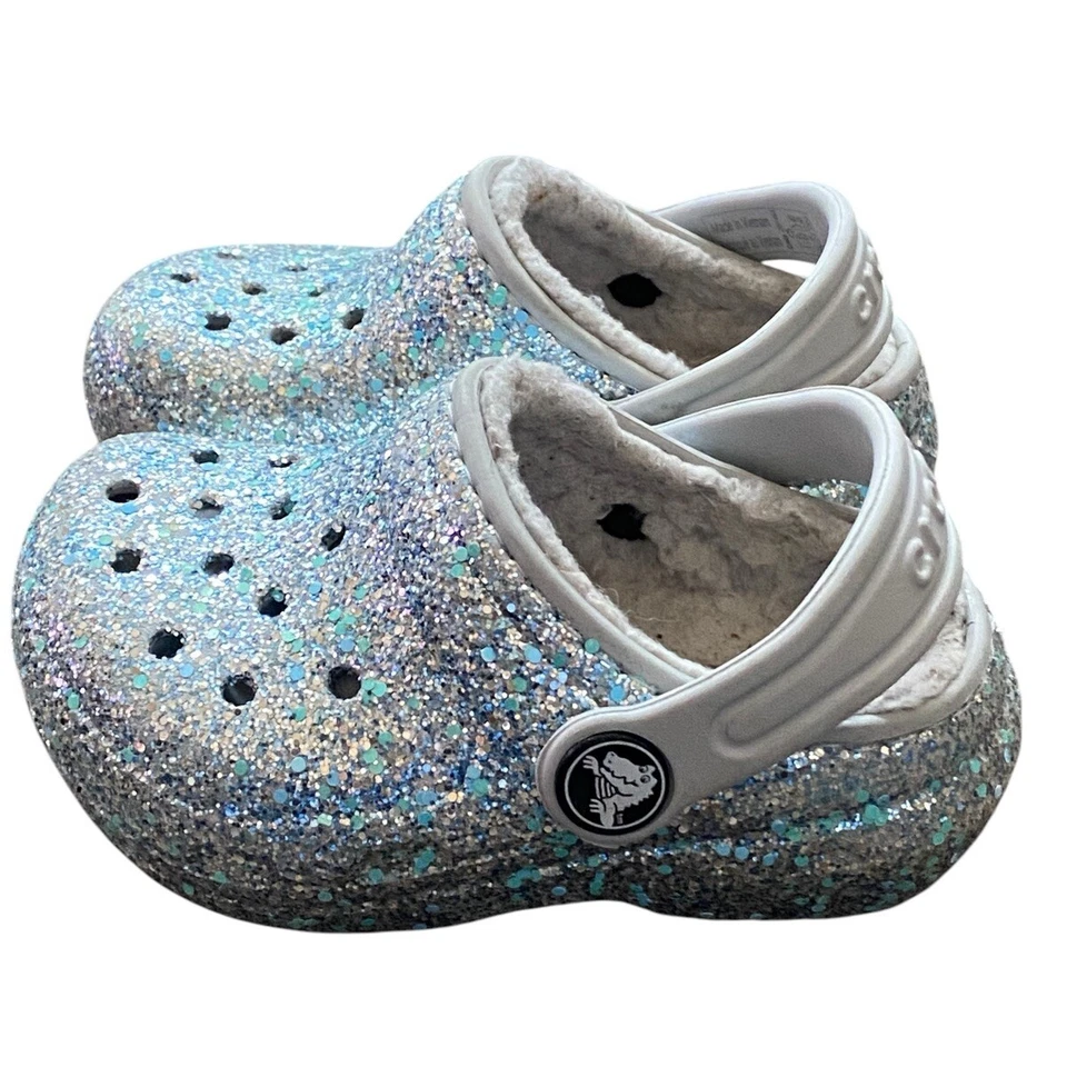 Zapatos clásicos Frozen Elsa de piel sintética azul brillo niñas pequeñas 5 6 Foto 2 de 4