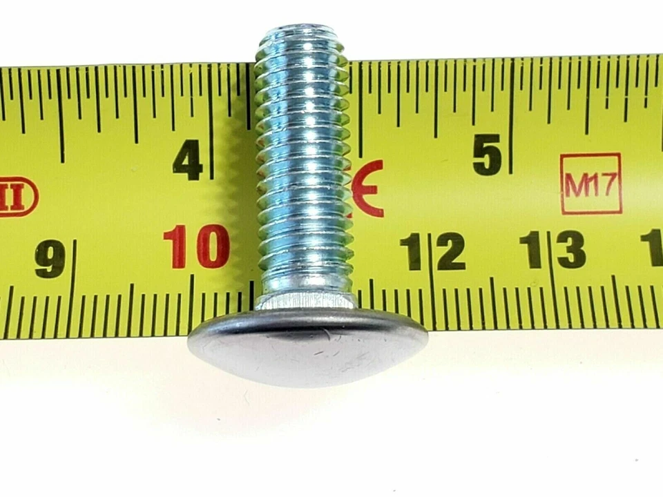 76-93 Ford Acero Inoxidable Tapa Cabeza Redonda Delantero Trasero M8-1.25x25 Pernos de Parachoques A21 Foto 4 de 4