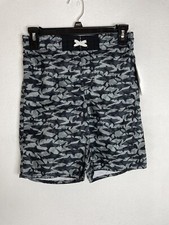 Old Navy Swim Trunks Teen Boys XL 14-16 UPF 50 Grey Camo Shark New With Tags