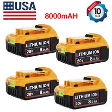 For DeWalt 20V 20 Volt Max XR 8.0AH Lithium Ion Battery DCB201-2 DCB208 DCB201