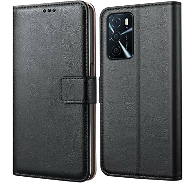 CASEONJAN Cover per Oppo A16 / A16s / A54s, Pelle PU Custodia a portafoglio con scomparti per Slot Schede, Antiurto Flip Caso Cover per Oppo A16 / A16s / A54s (Rosso