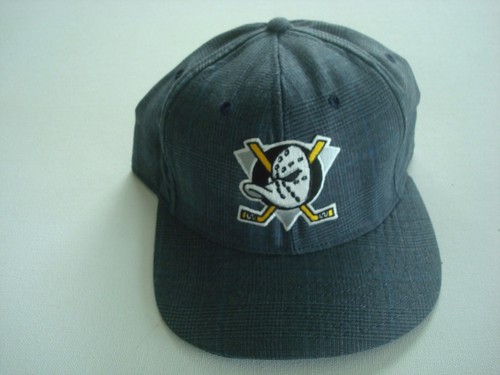 ANAHEIM MIGHTY DUCKS STRIPES  PLAID  SCRIPT  80S 90S SNAPBACK HAT CAP VINTAGE S3