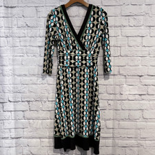 Studio One Retro Knee Length Stretch Empire Waist 3/4 Sleeve Dress Size 6