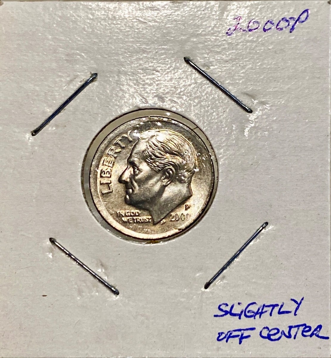 1985 P, 1988 P, 1996 P, 2000 P OFF CENTER ROOSEVELT DIME