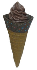 Play Food Chocolate Soft Serve Ice Cream With Chocolate Dipped Cone