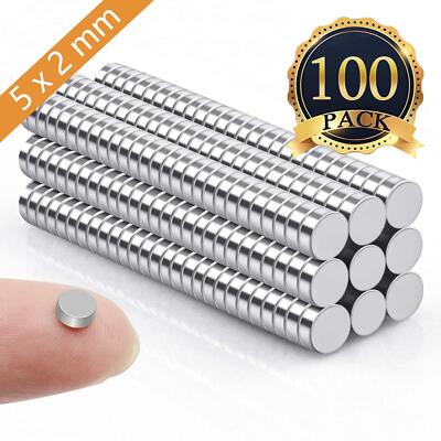 100pcs Small Magnets 5x2 Mm Mini Tiny Round Magnets Micro Magnets for Crafts
