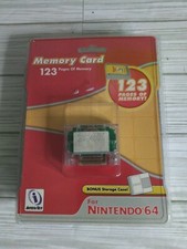 NEW Sealed N64 Memory Card InterAct Performance 256K 123 Pages w/ Storage Case