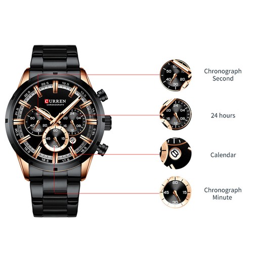 8355 Luxury Business Men Watch 3ATM Waterproof Large S8Z2 - Picture 8 of 12