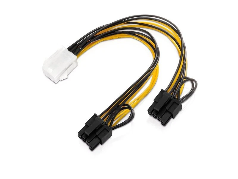 Grafikkarten-Stromadapter Kabel PCI-e, 6-polig weiblich auf 2x 6+2-polig Stecker - Bild 3 von 4