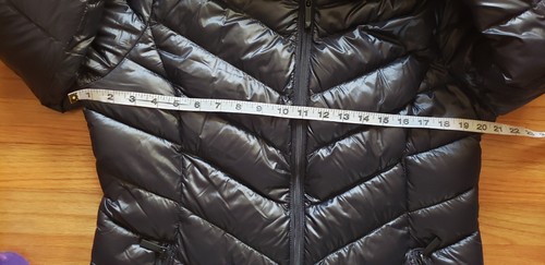 NWT BCBGMAXAZRIA Black Packable Premium Down Pillow Collar Down Puffer Coat L - Picture 4 of 11