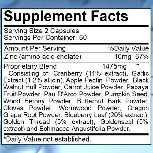 PARASITE DETOX BODY CLEANSE Complex Anti- PARASITE Support Cleanse Capsules - Picture 2 of 13
