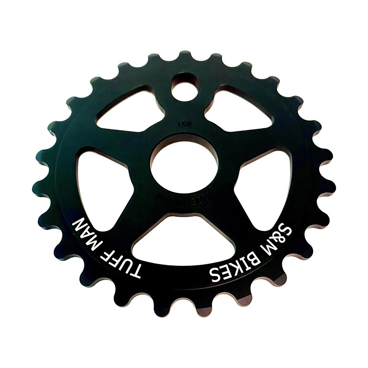 S&M BIKES TUFF MAN BMX スプロケット 25T ブラック S&M TUFFMAN BMX Bike SPROCKET 25t BLACK CHAINRING SPIDER usa