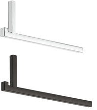 Garderobenbügel chrom Stange schwarz Kleiderbügelstange L-Form Garderobenhaken