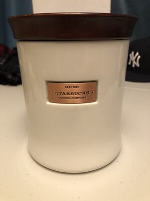 Vintage Starbucks Ceramic Coffee Canister For K-Cups Coffee Tea Sugar From 2010