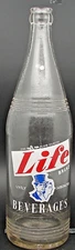 Life; Life Beverage Co.; Cedar Rapids, Iowa; 3-color ACL soda pop bottle