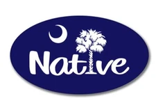 Native South Carolina Oval Car Laptop Phone Vinyl Sticker  - SELECT SIZE