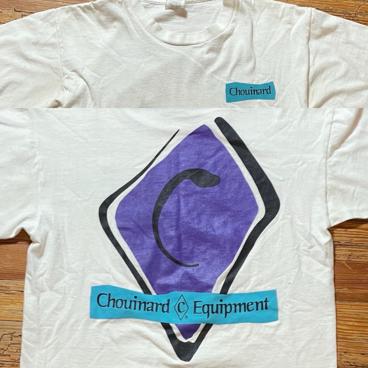 華麗 Vintage 80s Chouinard Equipment T Shirt Size Medium パタゴニア