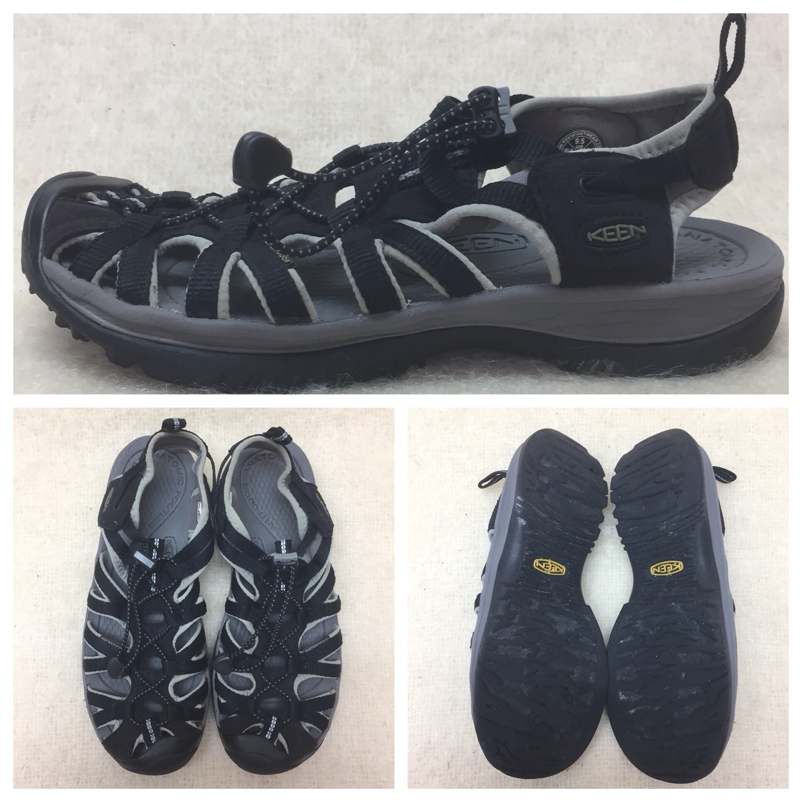 Sandali sportivi KEEN Whisper neri nylon balistico euro 40 donna 9 5 M