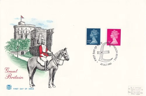 1980 Stuart 3p & 22p Definitive - Windsor H/S FDC.
