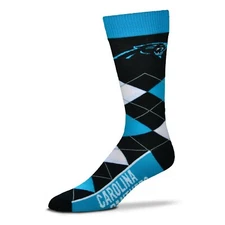 Carolina Panthers Argyle Dress/Casual Socks OSFM