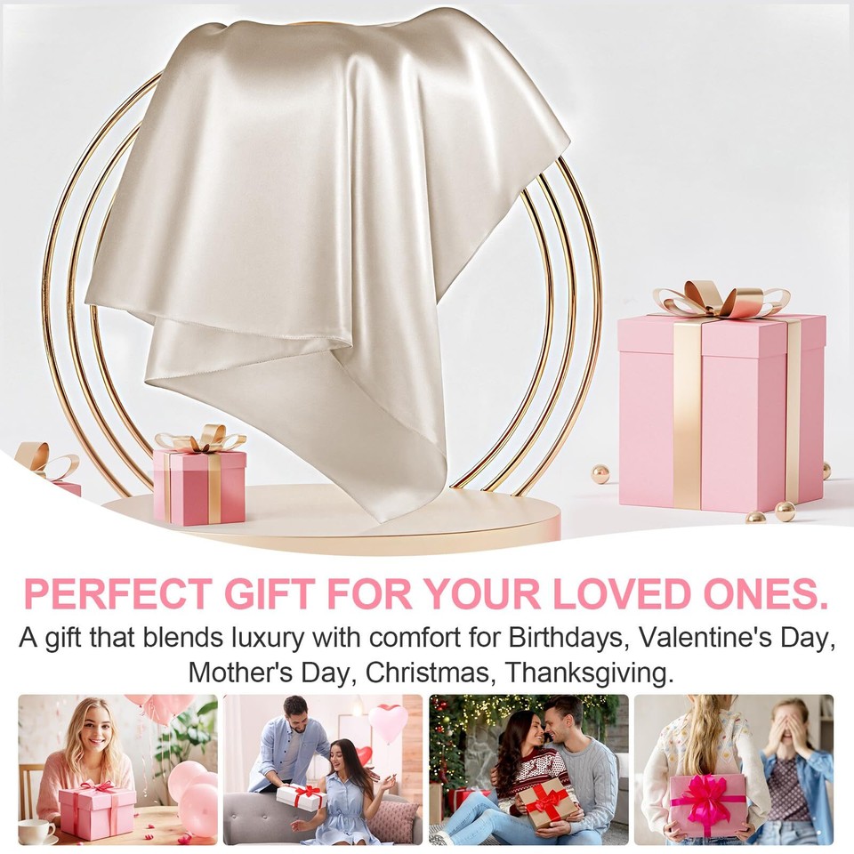 Mulberry Silk Pillow Cases 2 Pack Standard Size 20x26 Inches with